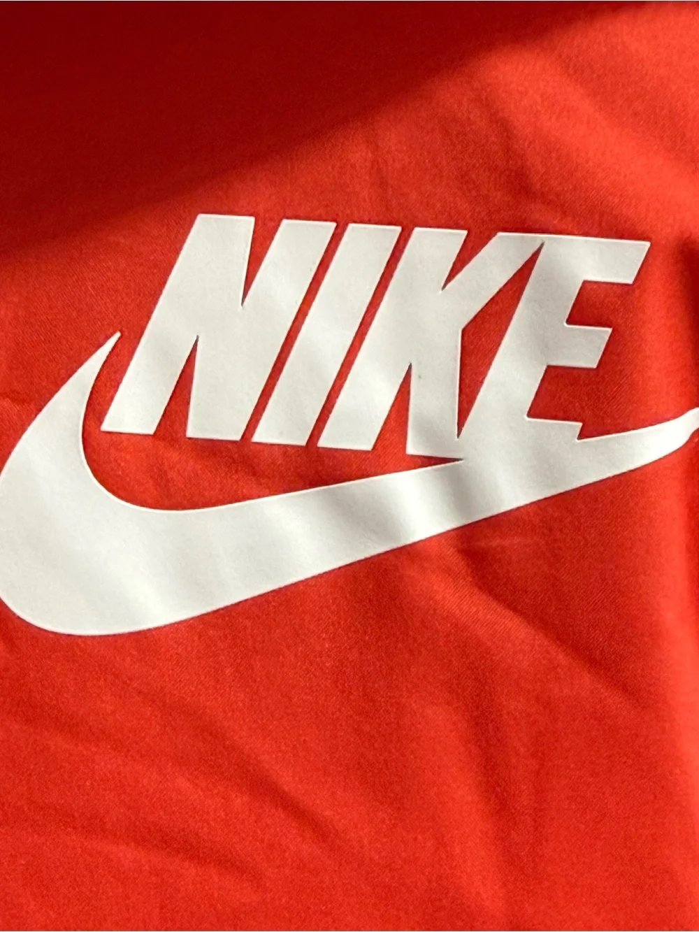 Nike Red Hooded Windbreaker with Black Chevron